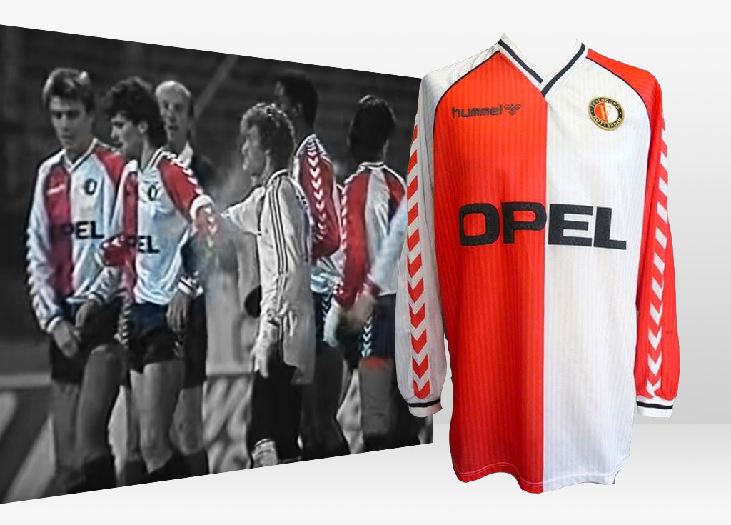 Gesucht: Alt Feyenoord Trikot, 1987 - 1988, getragen teigen Bayern 04 Leverkussen, Gezocht: Feyenoord 1987 - 1988 wedstrijdshirt