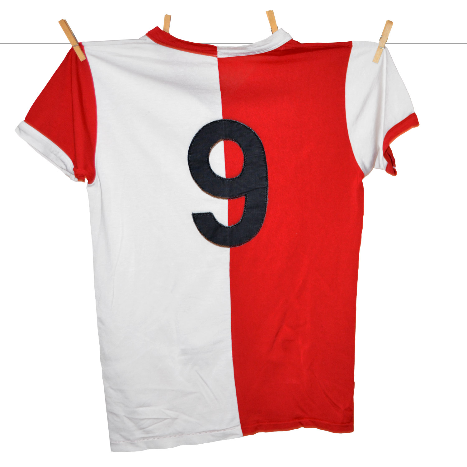 1973-1974 - Nr. 9 Theo de Jong, Feyenoord Matchworn LeCoq Sportif Shirt