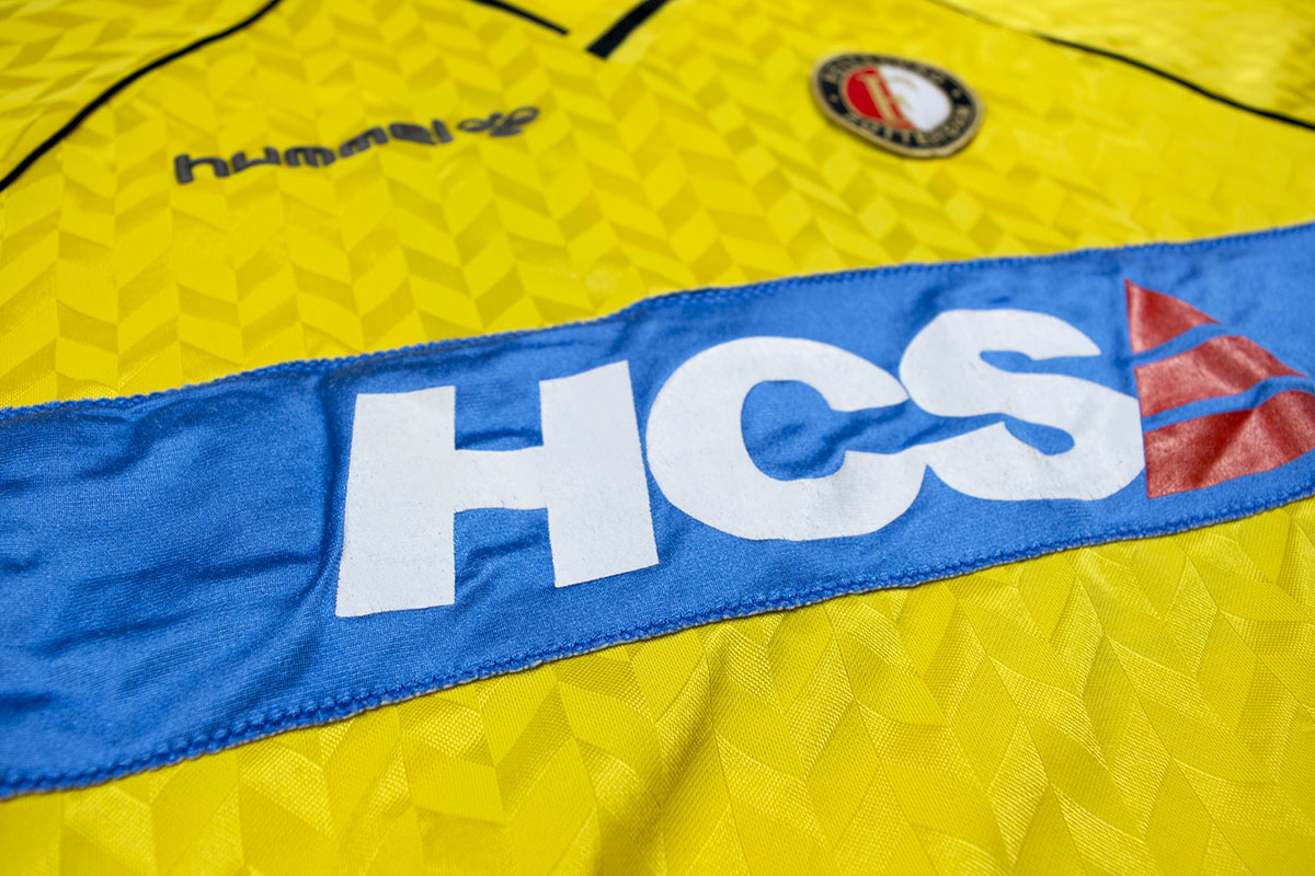 1989 - 1990, HCS Patch (blauw), Hummel, Uitshirt Geel