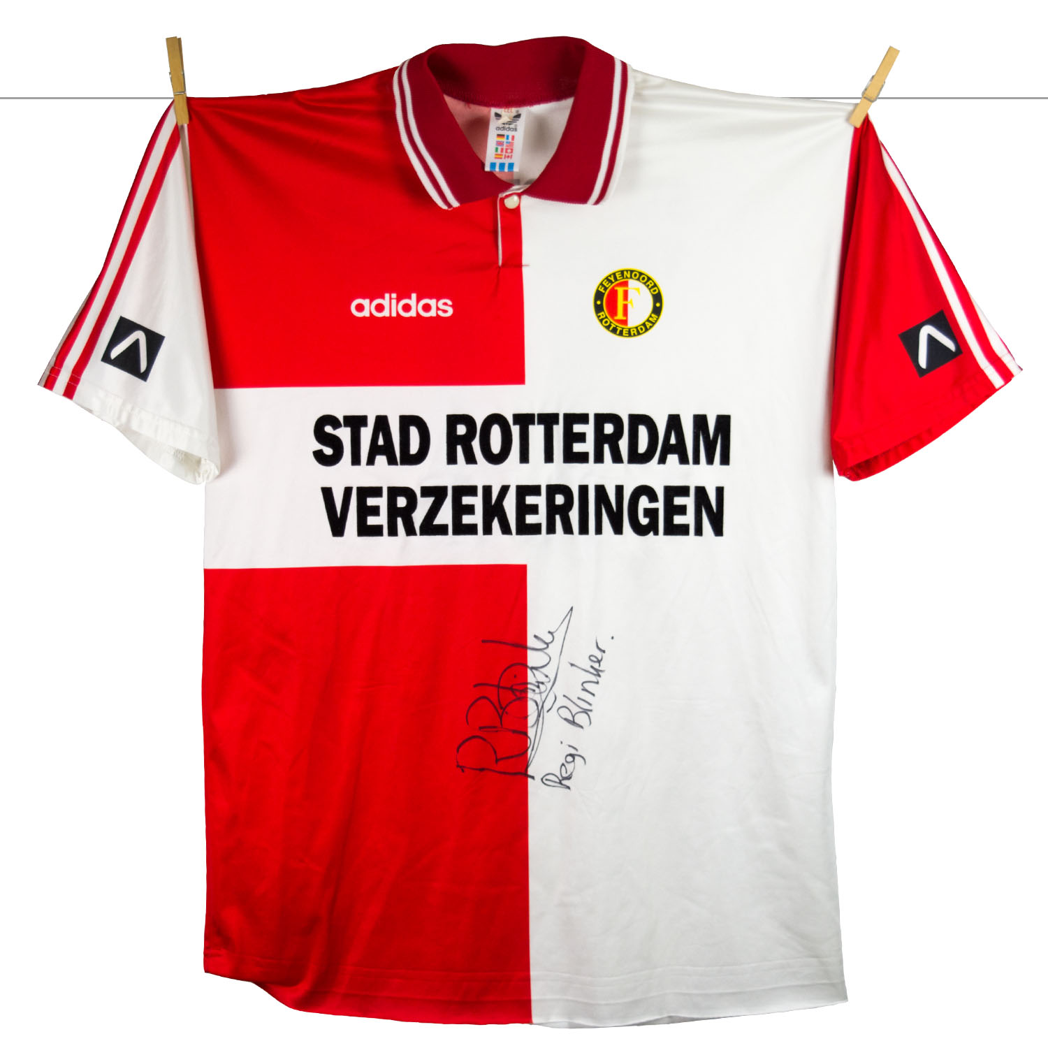 1994 - 1995, Feyenoord matchworn thuisshirt Regi Blinker, nr. 11
