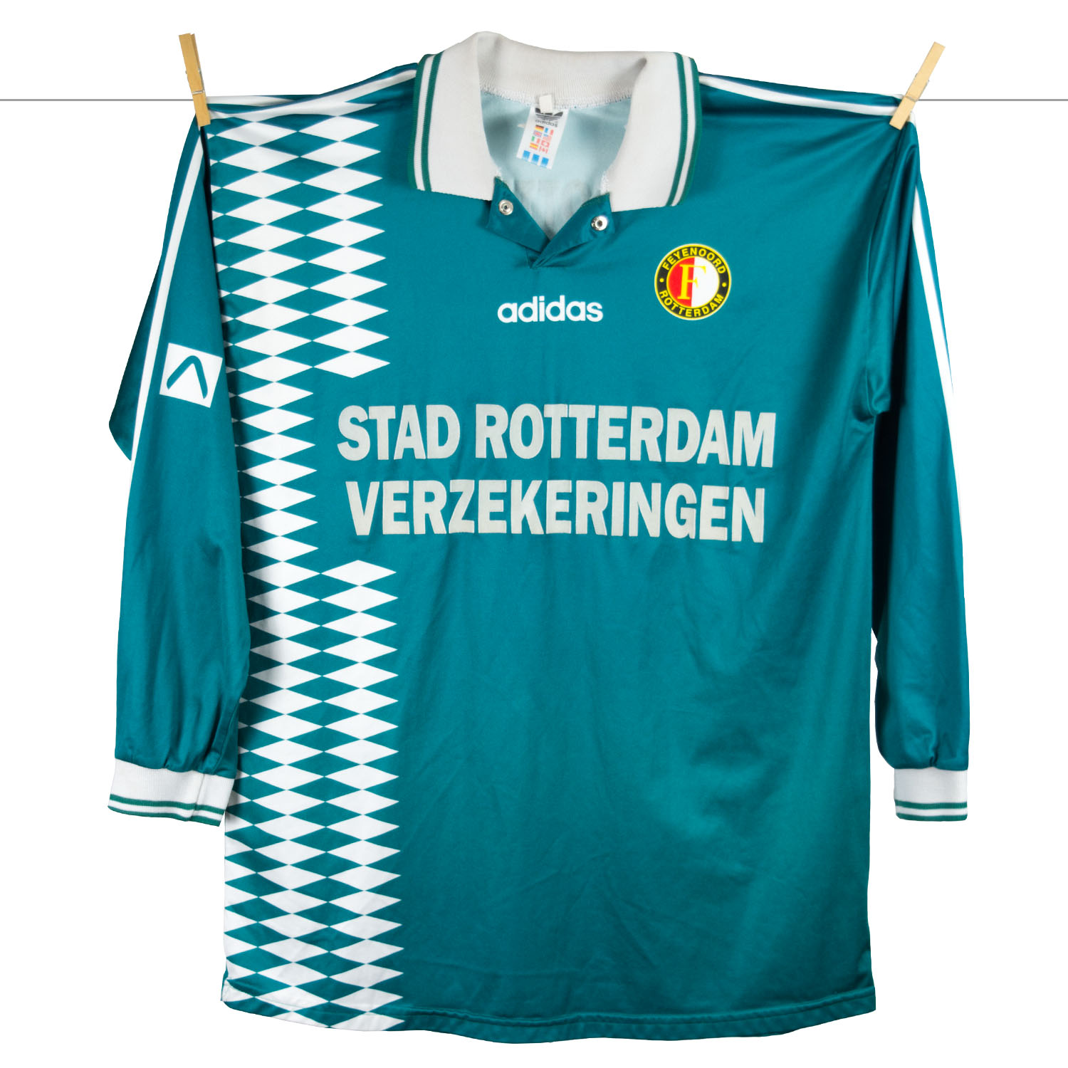 1994 - 1995, groene Feyenoord uitshirt, Obiku 0-1 in Amsterdam